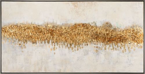 BUERADO Paintings - Goldener Horizont Acryl Gemälde (72,5x142,5cm)