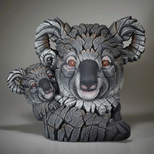Edge Sculpture - Koala mit Baby Skulptur