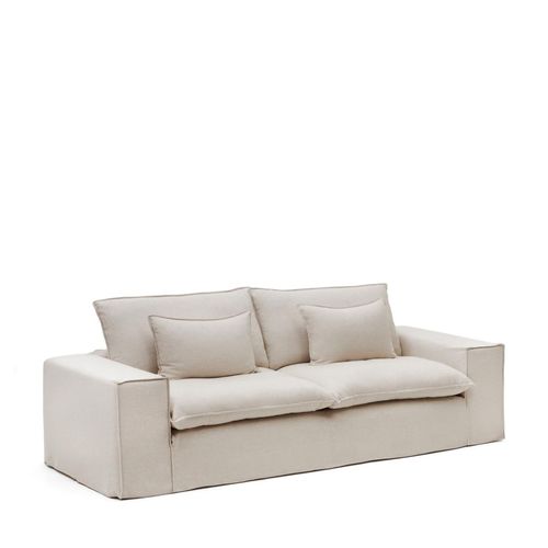 Anarela 3-Sitzer Sofa mit abnehmbarem Bezug aus Leinen - Buerado Home